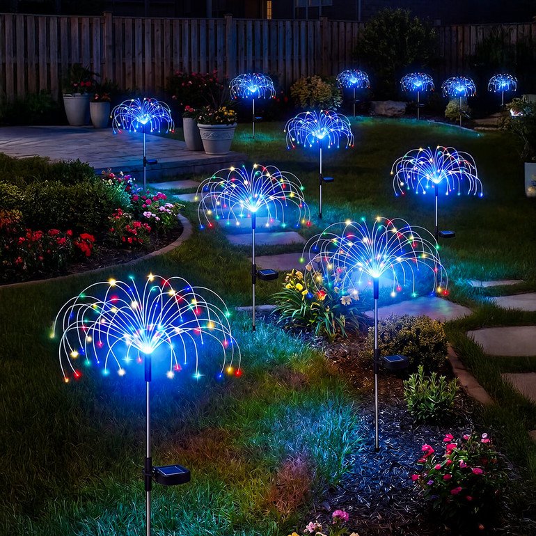 Glowing Galaxy Garden Light – Multicolor Firework-Style Garden Decoration - Image 5