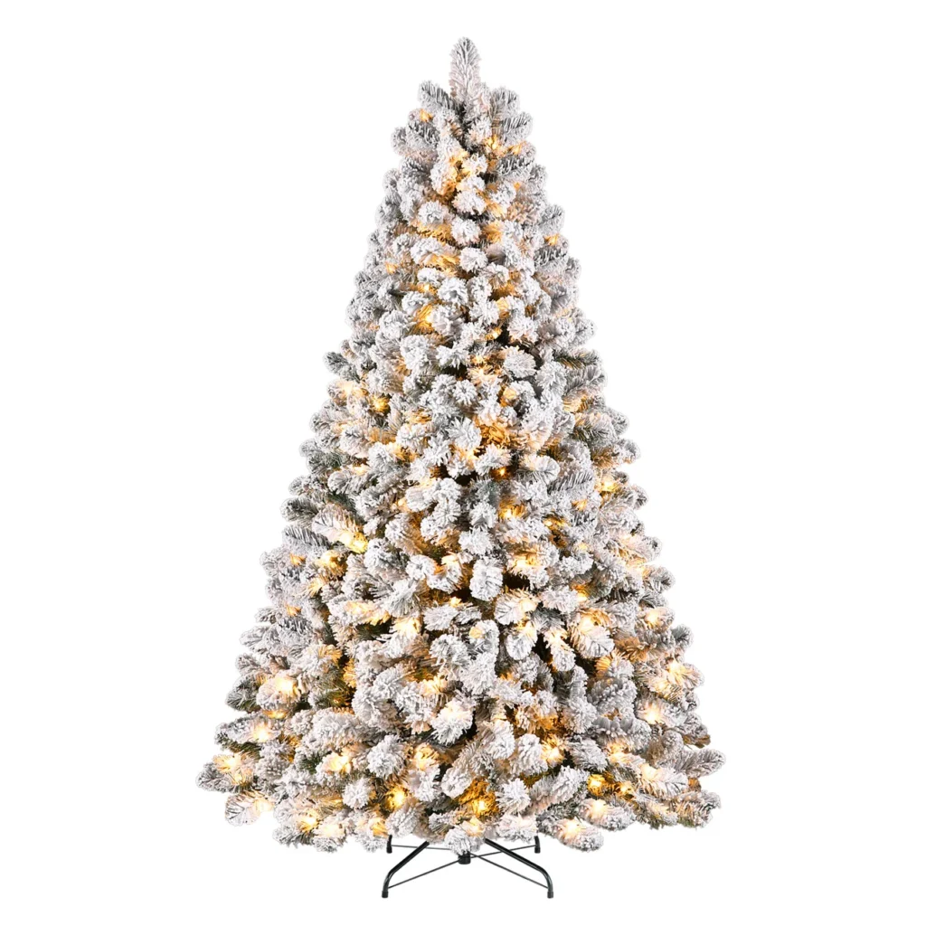 White Flocked Spruce Artificial Christmas Tree