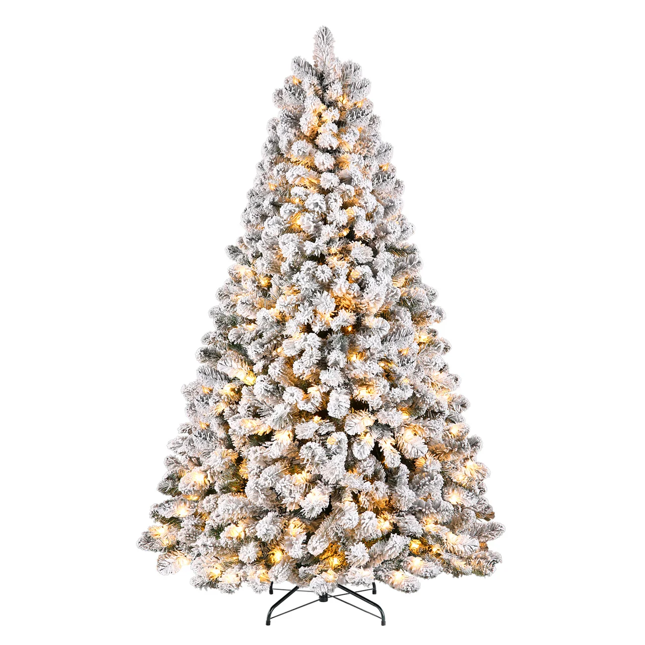 White Flocked Spruce Artificial Christmas Tree