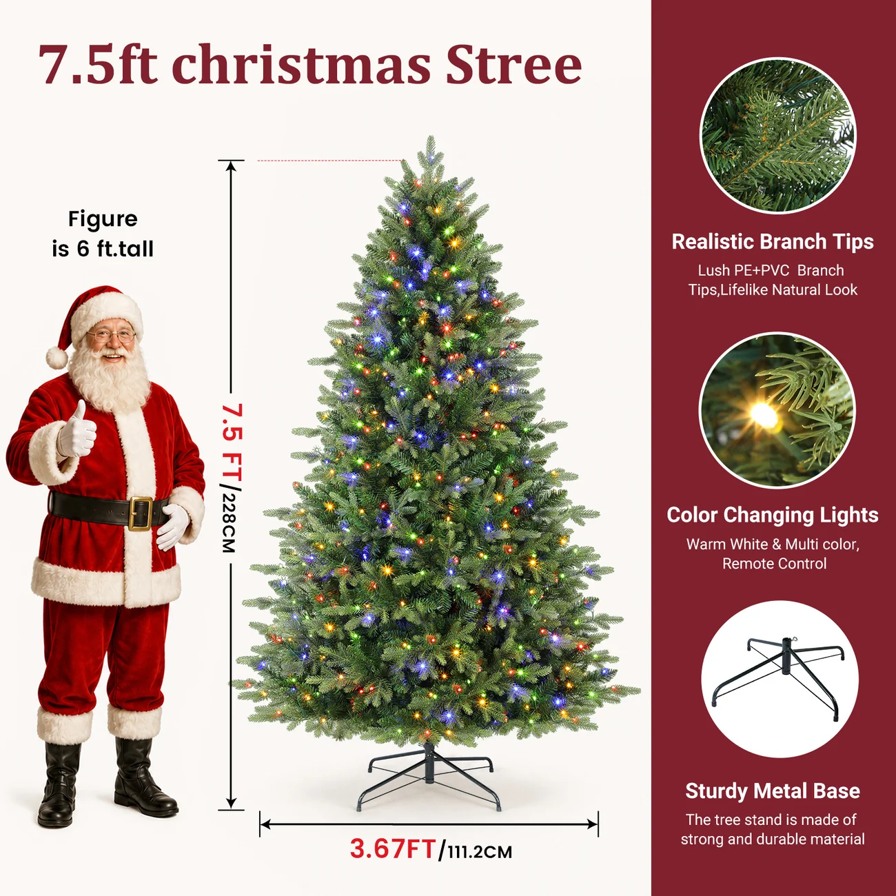 Fraser Fir Artificial Christmas Tree, Fraser Fir Christmas tree, artificial Fraser Fir tree, Fraser Fir tree with lights, Fraser Fir multi-color Christmas tree, Christmas tree with multi-color lights, multi-color Christmas tree, multicolor Christmas tree, artificial Christmas tree, artificial Christmas tree with lights, lighted Christmas tree, colorful Christmas tree, 6–9ft Christmas tree, 6–9ft artificial Christmas tree, 6–9ft Fraser Fir tree, tall Christmas tree, tall artificial Christmas tree, Christmas tree size guide, Christmas tree height guide, Fraser Fir Christmas tree decor, Fraser Fir decorating ideas, Christmas tree decorating ideas, artificial Christmas tree decorating ideas, multi-color Christmas tree ideas, traditional Christmas tree, traditional Christmas decorations, colorful Christmas decorations, family Christmas tree, family Christmas traditions, Christmas living room decor, Christmas home decor, festive home decor, holiday home decorations, holiday centerpiece, Christmas centerpiece tree, cozy Christmas decor, Christmas tree ornaments, colorful Christmas ornaments, handmade Christmas ornaments, wooden Christmas ornaments, family keepsake ornaments, red and gold Christmas decorations, Christmas tree ribbon, Christmas tree bows, Christmas tree topper, Christmas tree star, Christmas tree skirt, Christmas tree collar, Christmas gift wrapping ideas, Christmas tree placement