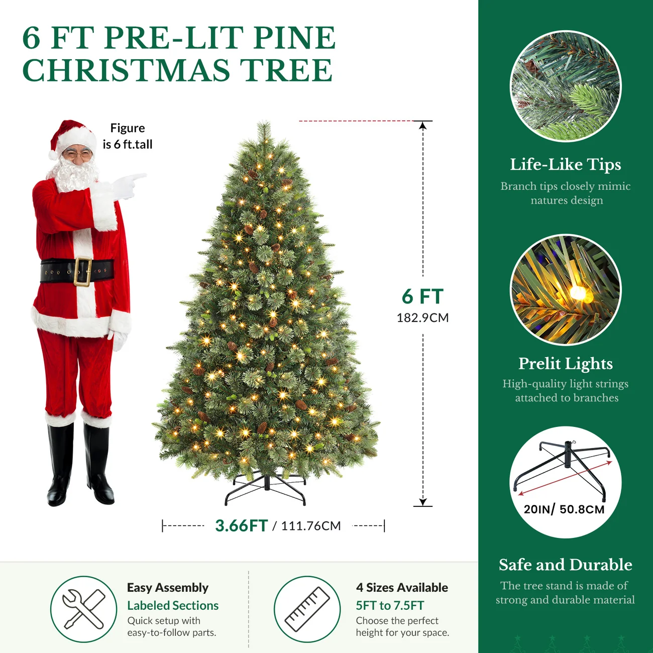 Carolina Pine Artificial Christmas Trees - Image 11