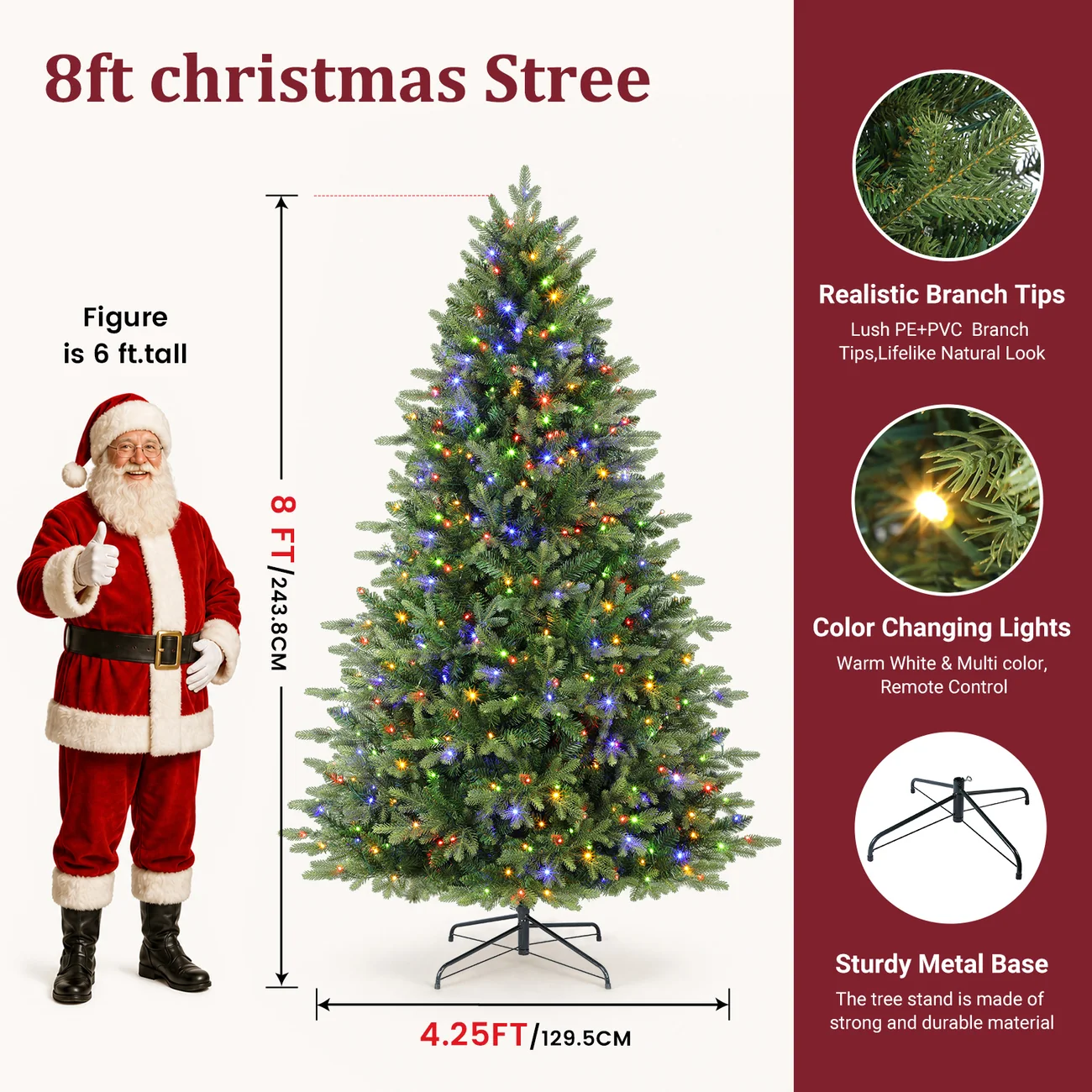 Fraser Fir Artificial Christmas Tree, Fraser Fir Christmas tree, artificial Fraser Fir tree, Fraser Fir tree with lights, Fraser Fir multi-color Christmas tree, Christmas tree with multi-color lights, multi-color Christmas tree, multicolor Christmas tree, artificial Christmas tree, artificial Christmas tree with lights, lighted Christmas tree, colorful Christmas tree, 6–9ft Christmas tree, 6–9ft artificial Christmas tree, 6–9ft Fraser Fir tree, tall Christmas tree, tall artificial Christmas tree, Christmas tree size guide, Christmas tree height guide, Fraser Fir Christmas tree decor, Fraser Fir decorating ideas, Christmas tree decorating ideas, artificial Christmas tree decorating ideas, multi-color Christmas tree ideas, traditional Christmas tree, traditional Christmas decorations, colorful Christmas decorations, family Christmas tree, family Christmas traditions, Christmas living room decor, Christmas home decor, festive home decor, holiday home decorations, holiday centerpiece, Christmas centerpiece tree, cozy Christmas decor, Christmas tree ornaments, colorful Christmas ornaments, handmade Christmas ornaments, wooden Christmas ornaments, family keepsake ornaments, red and gold Christmas decorations, Christmas tree ribbon, Christmas tree bows, Christmas tree topper, Christmas tree star, Christmas tree skirt, Christmas tree collar, Christmas gift wrapping ideas, Christmas tree placement