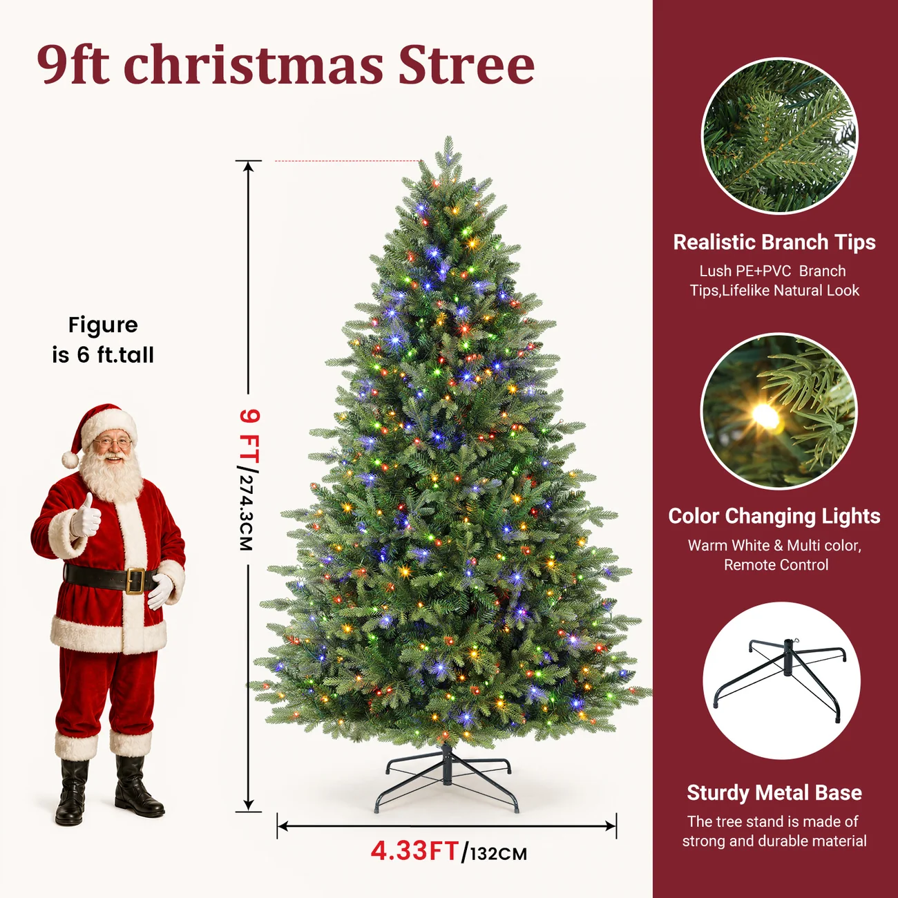 Fraser Fir Artificial Christmas Tree, Fraser Fir Christmas tree, artificial Fraser Fir tree, Fraser Fir tree with lights, Fraser Fir multi-color Christmas tree, Christmas tree with multi-color lights, multi-color Christmas tree, multicolor Christmas tree, artificial Christmas tree, artificial Christmas tree with lights, lighted Christmas tree, colorful Christmas tree, 6–9ft Christmas tree, 6–9ft artificial Christmas tree, 6–9ft Fraser Fir tree, tall Christmas tree, tall artificial Christmas tree, Christmas tree size guide, Christmas tree height guide, Fraser Fir Christmas tree decor, Fraser Fir decorating ideas, Christmas tree decorating ideas, artificial Christmas tree decorating ideas, multi-color Christmas tree ideas, traditional Christmas tree, traditional Christmas decorations, colorful Christmas decorations, family Christmas tree, family Christmas traditions, Christmas living room decor, Christmas home decor, festive home decor, holiday home decorations, holiday centerpiece, Christmas centerpiece tree, cozy Christmas decor, Christmas tree ornaments, colorful Christmas ornaments, handmade Christmas ornaments, wooden Christmas ornaments, family keepsake ornaments, red and gold Christmas decorations, Christmas tree ribbon, Christmas tree bows, Christmas tree topper, Christmas tree star, Christmas tree skirt, Christmas tree collar, Christmas gift wrapping ideas, Christmas tree placement