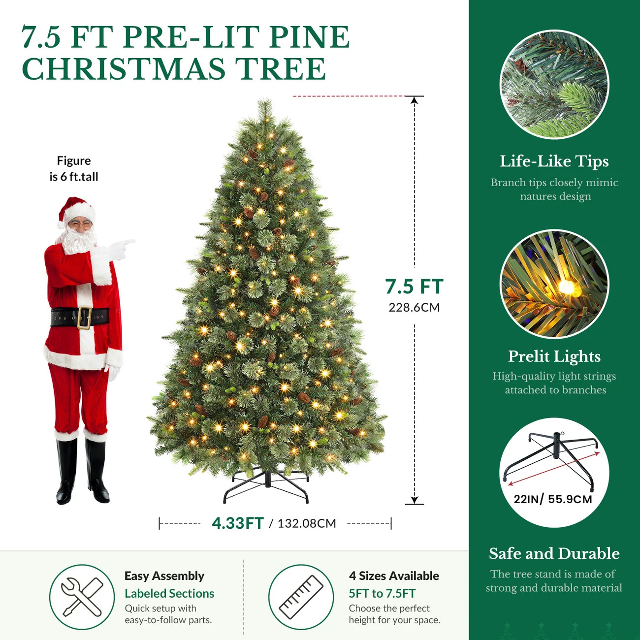 Carolina Pine Artificial Christmas Trees - Image 15