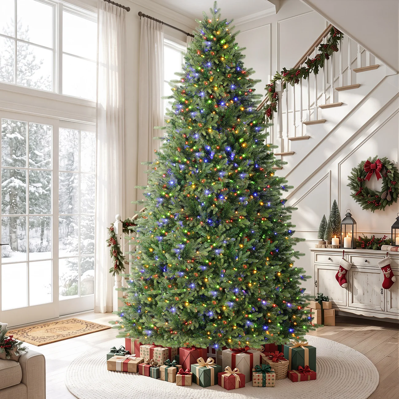 Fraser Fir Artificial Christmas Tree, Fraser Fir Christmas tree, artificial Fraser Fir tree, Fraser Fir tree with lights, Fraser Fir multi-color Christmas tree, Christmas tree with multi-color lights, multi-color Christmas tree, multicolor Christmas tree, artificial Christmas tree, artificial Christmas tree with lights, lighted Christmas tree, colorful Christmas tree, 6–9ft Christmas tree, 6–9ft artificial Christmas tree, 6–9ft Fraser Fir tree, tall Christmas tree, tall artificial Christmas tree, Christmas tree size guide, Christmas tree height guide, Fraser Fir Christmas tree decor, Fraser Fir decorating ideas, Christmas tree decorating ideas, artificial Christmas tree decorating ideas, multi-color Christmas tree ideas, traditional Christmas tree, traditional Christmas decorations, colorful Christmas decorations, family Christmas tree, family Christmas traditions, Christmas living room decor, Christmas home decor, festive home decor, holiday home decorations, holiday centerpiece, Christmas centerpiece tree, cozy Christmas decor, Christmas tree ornaments, colorful Christmas ornaments, handmade Christmas ornaments, wooden Christmas ornaments, family keepsake ornaments, red and gold Christmas decorations, Christmas tree ribbon, Christmas tree bows, Christmas tree topper, Christmas tree star, Christmas tree skirt, Christmas tree collar, Christmas gift wrapping ideas, Christmas tree placement