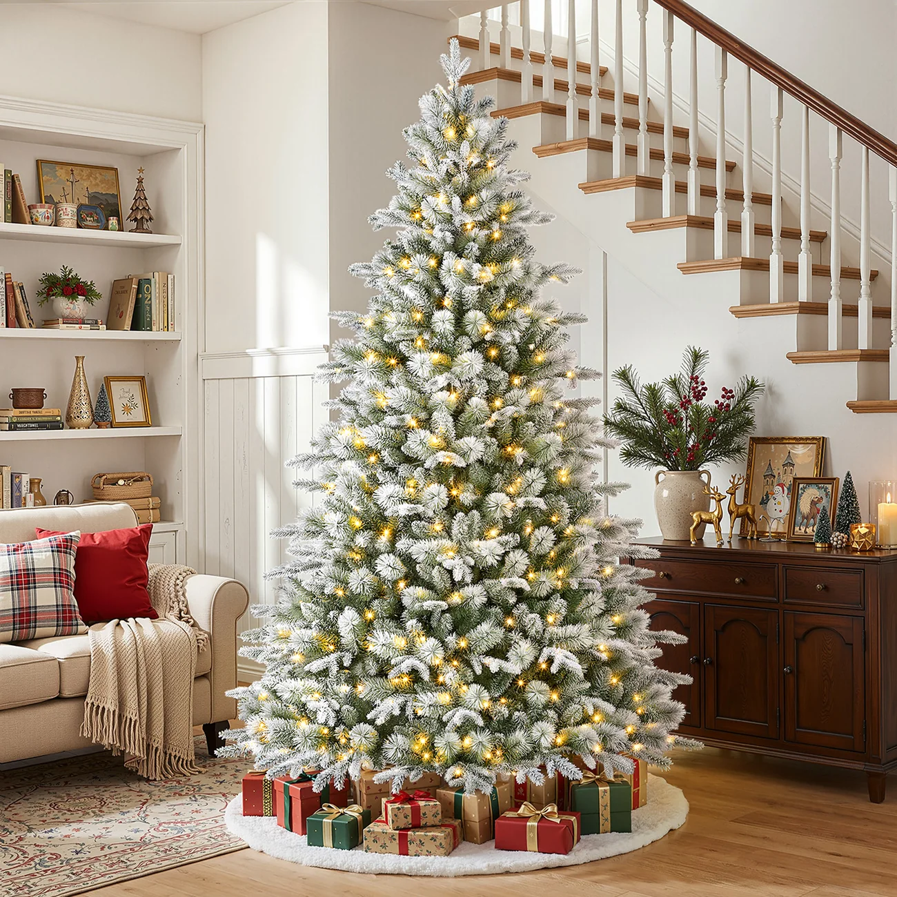 7.5ft Premium Twinkling Flocked Princess Pine Christmas Tree, 7.5ft Christmas tree, 7.5 foot Christmas tree, Premium Christmas tree, Princess Pine Christmas tree, Flocked Princess Pine Christmas tree, Twinkling Princess Pine tree, Flocked Christmas tree, Pre-lit Christmas tree, Pre-lit flocked Christmas tree, Twinkling Christmas tree, Clear light Christmas tree, Christmas tree with 500 lights, 500 pre-lit clear twinkle lights, Christmas tree with 3338 tips, 3338 lifelike tips, Lifelike Christmas tree, Artificial Christmas tree, Flocked artificial Christmas tree, 7.5ft pre-lit Christmas tree, 7.5ft flocked Christmas tree, 7.5ft Princess Pine tree, Snowy Christmas tree, Snow-inspired Christmas tree, Indoor Christmas tree, Tall Christmas tree, Christmas tree with clear lights, Christmas tree with twinkle lights, Holiday centerpiece, Christmas living room decor, Christmas entryway decor, Winter wonderland Christmas decor, Elegant Christmas tree, Traditional Christmas tree decor, Cozy Christmas decorations, Flocked Christmas tree ideas, Princess Pine decorating ideas, Christmas tree decorating ideas, Pre-lit Christmas tree decorations, Christmas tree ornaments, Christmas tree ribbon ideas, Christmas tree topper ideas, Christmas tree skirt, Christmas tree collar, Red and gold Christmas decorations, Champagne Christmas decorations, Woodland Christmas tree decor, Family Christmas tree, Christmas home decor, Christmas tree buying guide