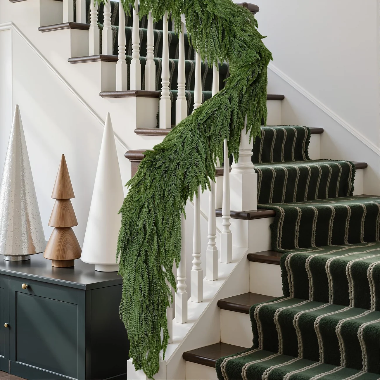 6ft/9ft Artificial Norfolk Garland for Christmas Decorating - Image 7