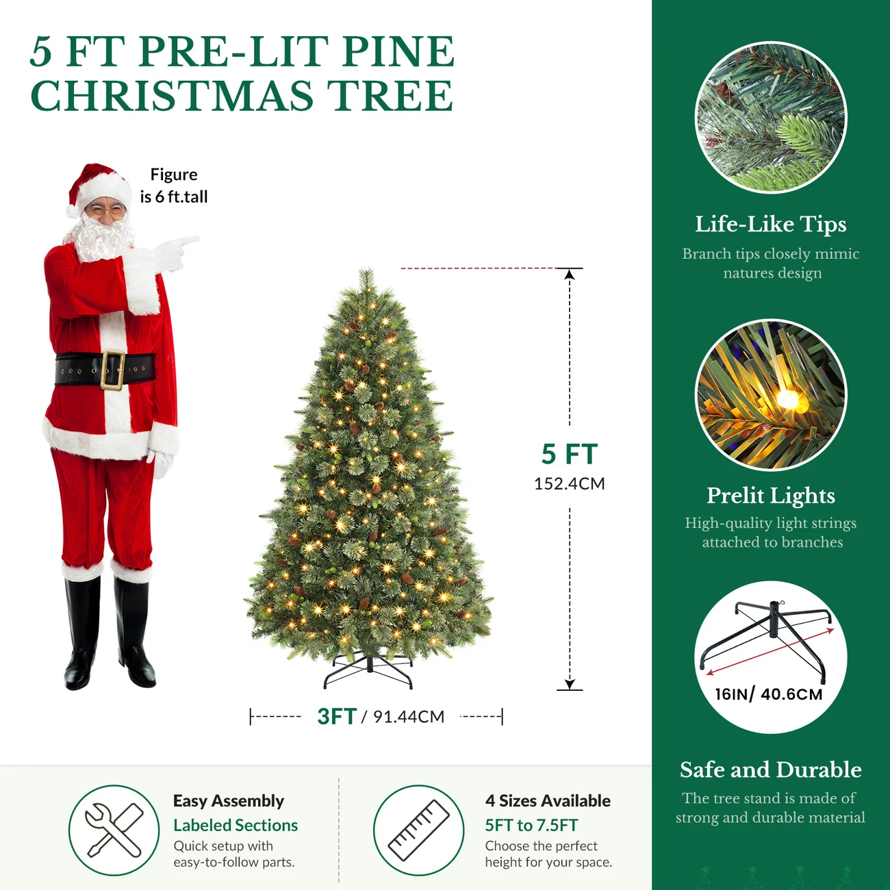 Carolina Pine Artificial Christmas Trees - Image 9