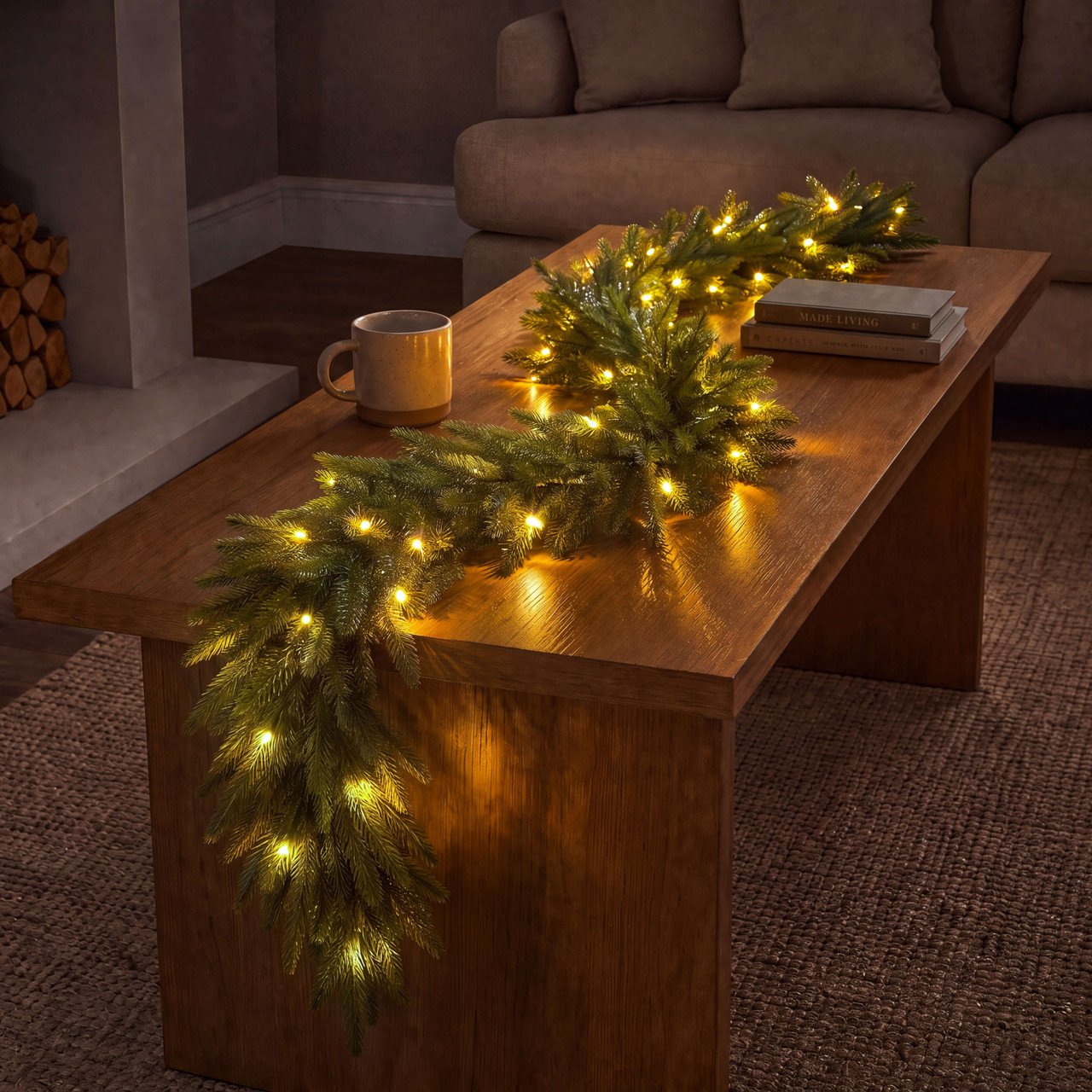 Woodland Wonder Garland – Decorative Greenery Garland with Lights - Image 6