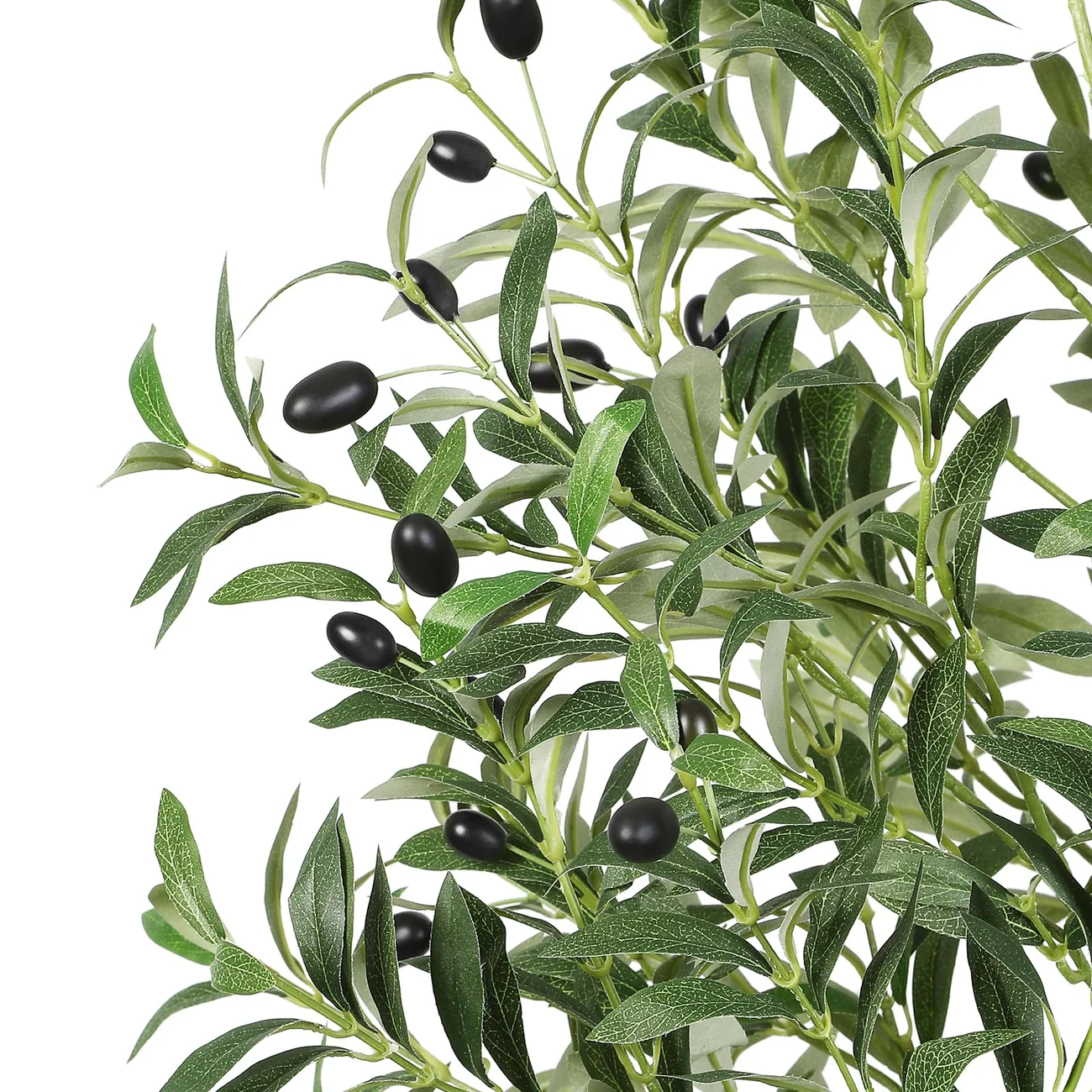 6FT Artificial Olive Tree with White Pot – 72-Inch Lifelike Faux Silk Plant - Image 2