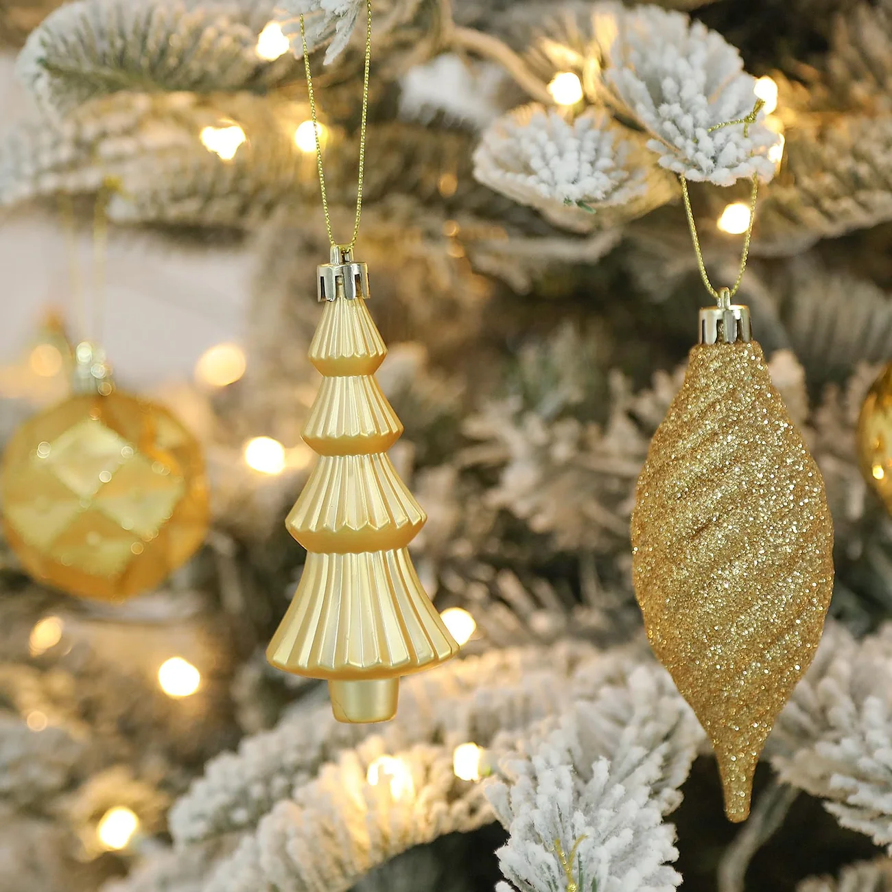 100PCS Gold Christmas Balls – Christmas Tree Ornaments Set - Image 5