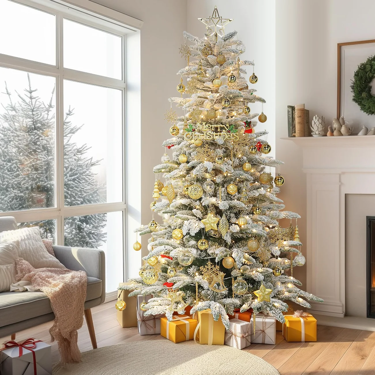100PCS Gold Christmas Balls – Christmas Tree Ornaments Set - Image 6